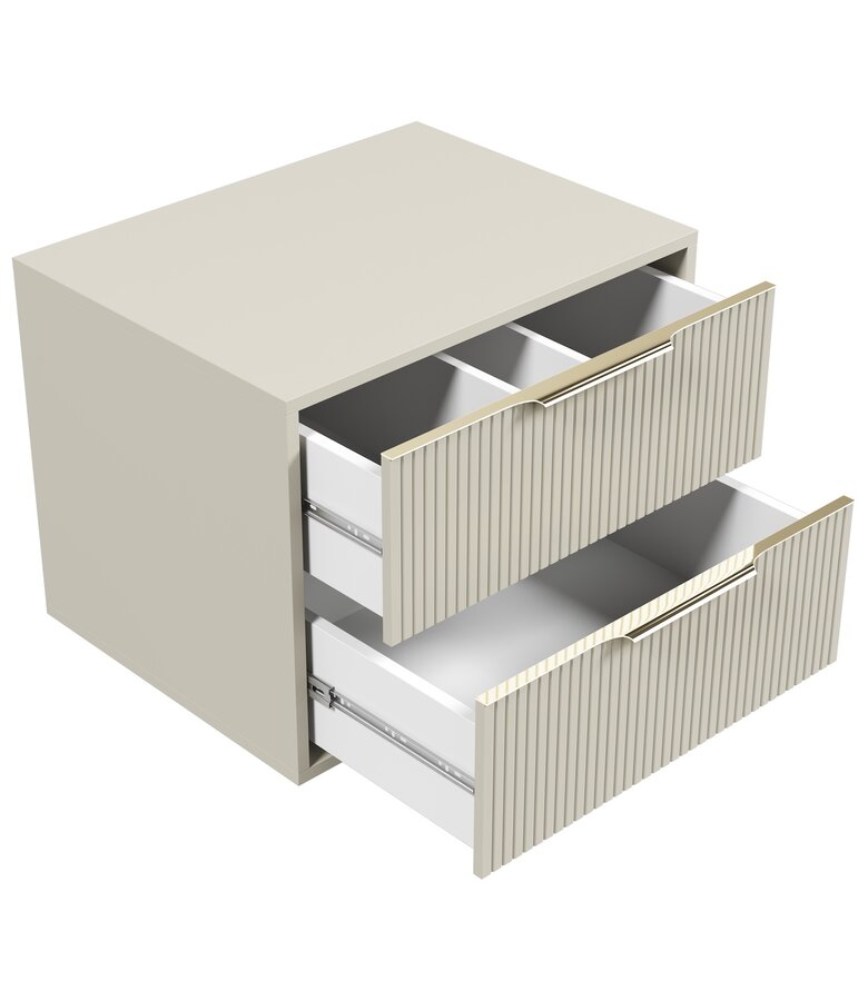 Wastafelkast Rimini met kolomkast - 60 x 46 x 46 cm - beige