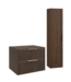 Wastafelkast Rimini met kolomkast - 60 x 46 x 46 cm - walnoot bruin