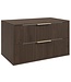 Wastafelkast Rimini met kolomkast - 80 x 46 x 46 cm - walnoot bruin