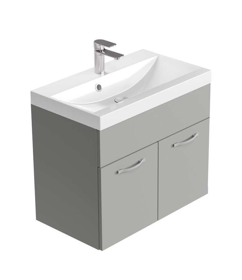 Badkamermeubel Montreal 60cm met spiegelkast - mat grijs