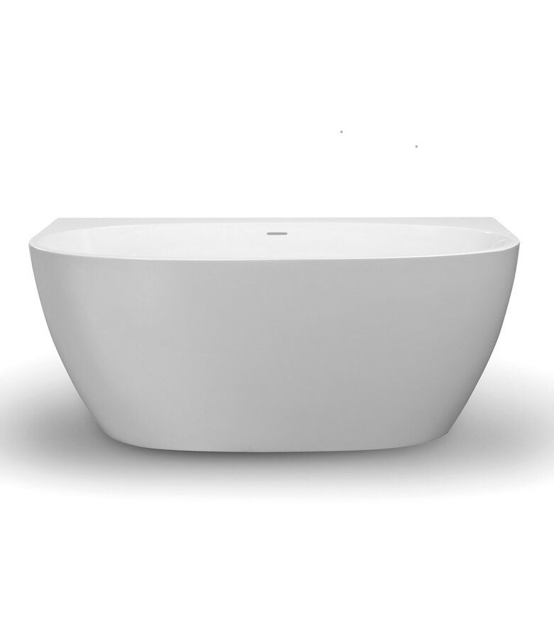 Half vrijstaand ligbad Hanoi 170 x 80 x 58 cm - wit