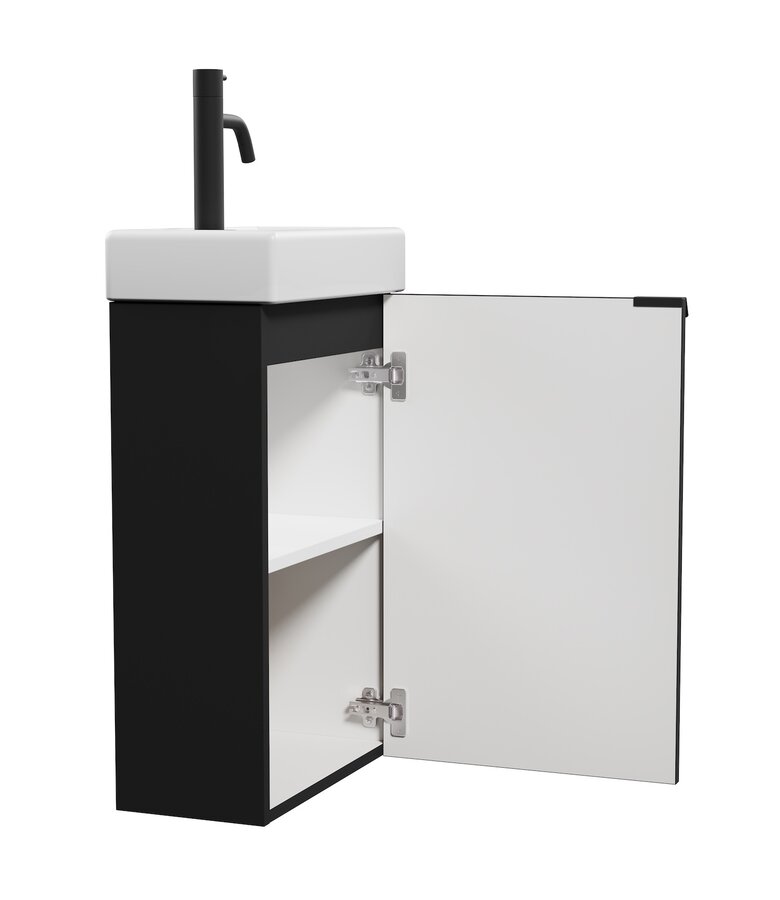 Toiletmeubel Apollo 40cm - mat zwart