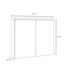 Spiegelkast Toledo 80 x 20 x 60 cm - beton grijs