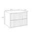Wastafelkast Rimini met kolomkast - 60 x 46 x 46 cm - walnoot bruin