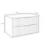 Wastafelkast Rimini met kolomkast - 80 x 46 x 46 cm - walnoot bruin