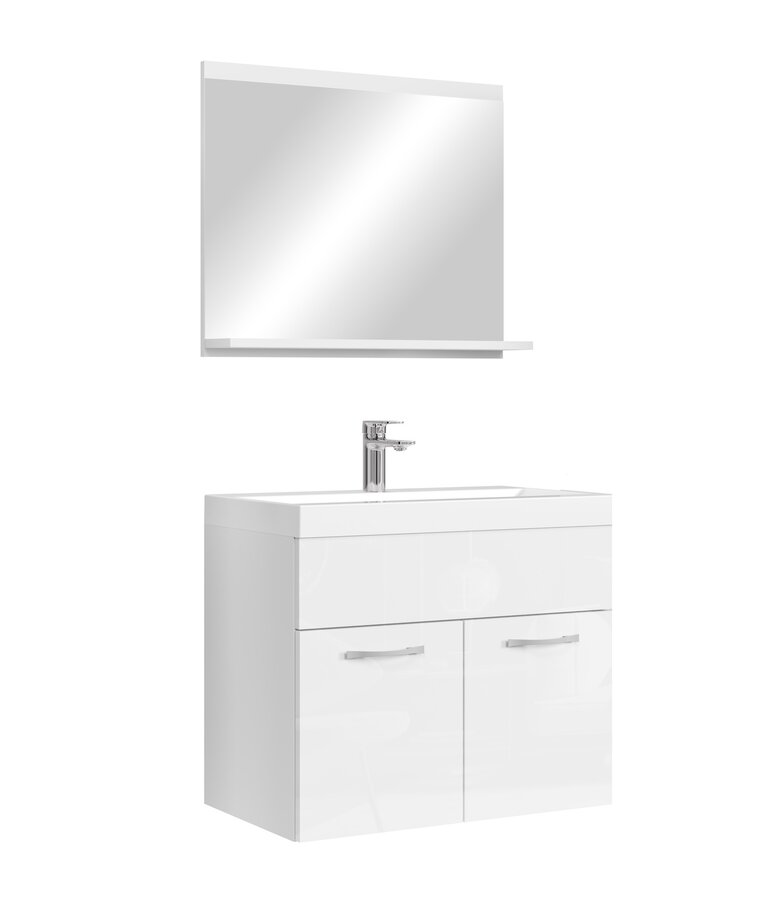 Badkamermeubel Montreal 02 60cm met spiegel - wit