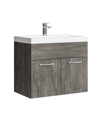Badkamermeubel Montreal 01 60cm met wastafel - grijs eiken