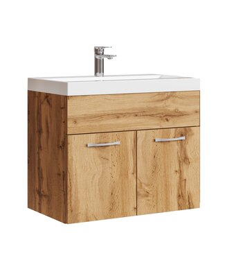 Badkamermeubel Montreal 01 60cm met wastafel - eiken