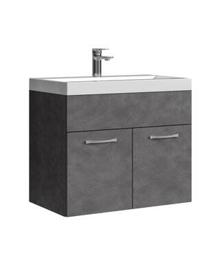 Badkamermeubel Montreal 01 60cm met wastafel - donker grijs