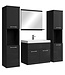 Badkamermeubel Montreal XL 60cm complete set - hoogglans zwart