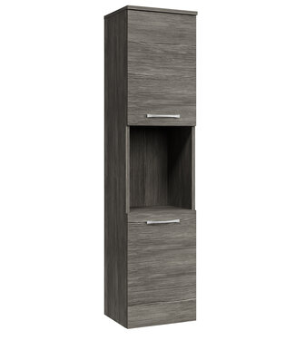 Badkamerkast Montreal 30 x 30 x 131 cm - grijs eiken