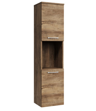 Badkamerkast Montreal 30 x 30 x 131 cm - bruin eiken