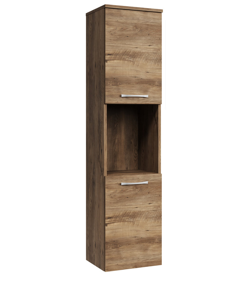 Badkamerkast Montreal 30 x 30 x 131 cm - bruin eiken