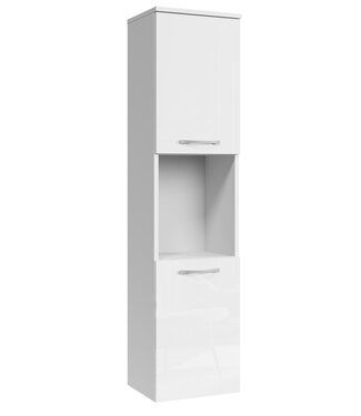 Badkamerkast Montreal 30 x 30 x 131 cm - hoogglans wit