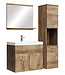 Badkamermeubel Montreal 60cm complete set - bruin eiken