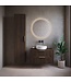 Wastafelkast Rimini met kolomkast - 80 x 46 x 46 cm - walnoot bruin