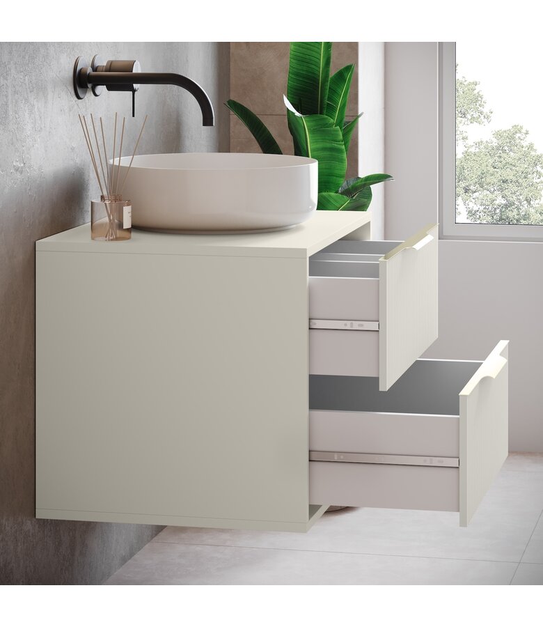 Wastafelkast Rimini - 80 x 46 x 46 cm - beige