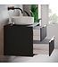 Wastafelkast Rimini met kolomkast - 60 x 46 x 46 cm - mat zwart