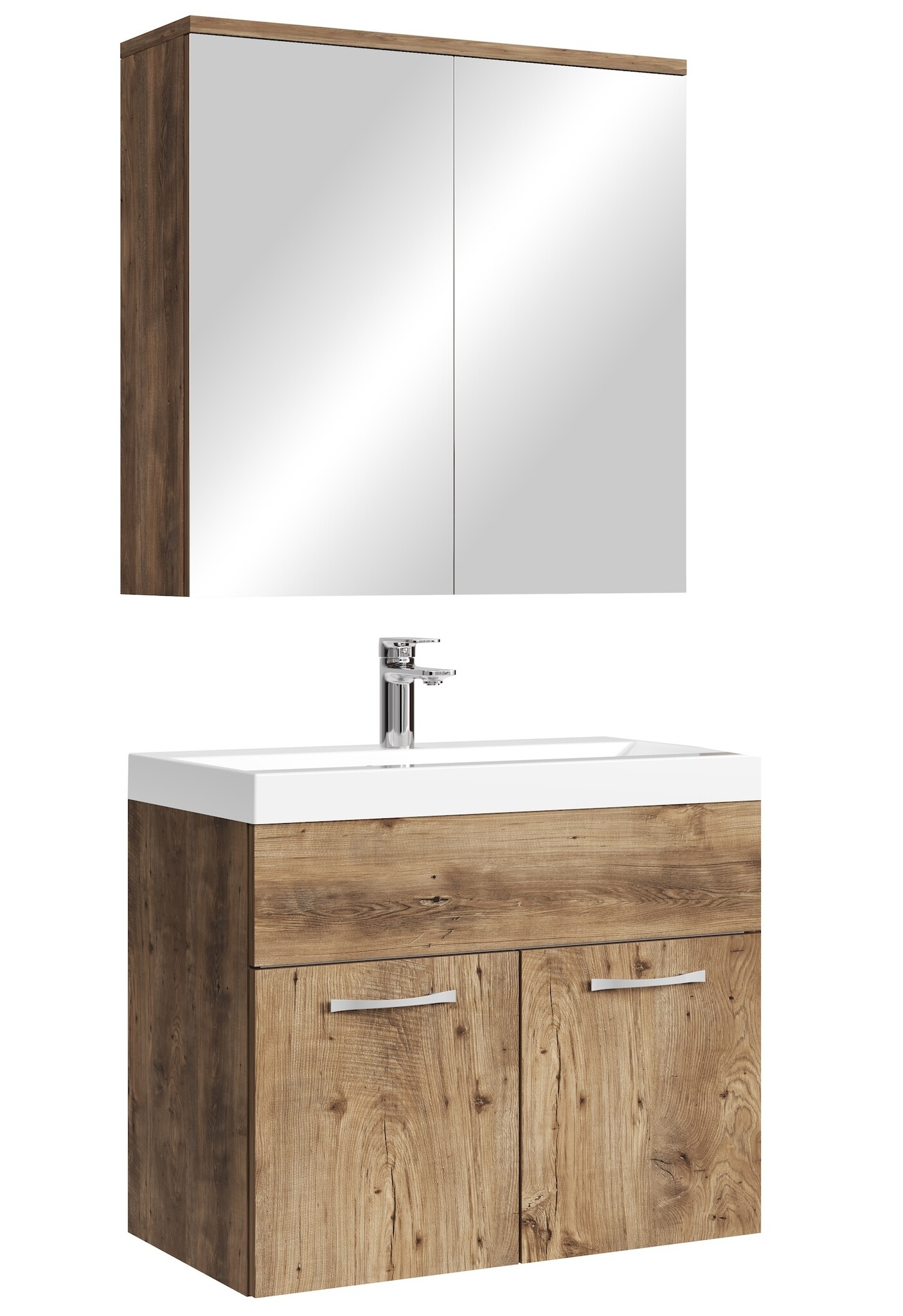 INOSIGN Badkamerspiegelkast Siena, breedte 60 cm, 3 spiegelt deuren, 9 vakken, 6 legplanken in