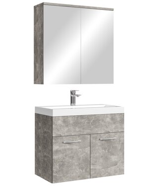 Badkamermeubel Montreal 60cm met spiegelkast - beton grijs
