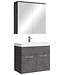 Badkamermeubel Montreal 60cm met spiegelkast - donker grijs