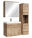 Badkamermeubel Montreal 60cm complete set met spiegelkast - kastanje eiken