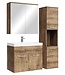 Badkamermeubel Montreal 60cm complete set met spiegelkast - bruin eiken