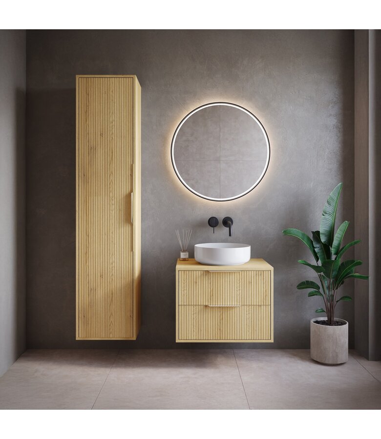 Badkamerkast Rimini 38 x 33  x 170 cm - eiken