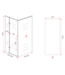 Douchecabine Vancouver 90 x 120 x 190 cm - zwart - nano coating