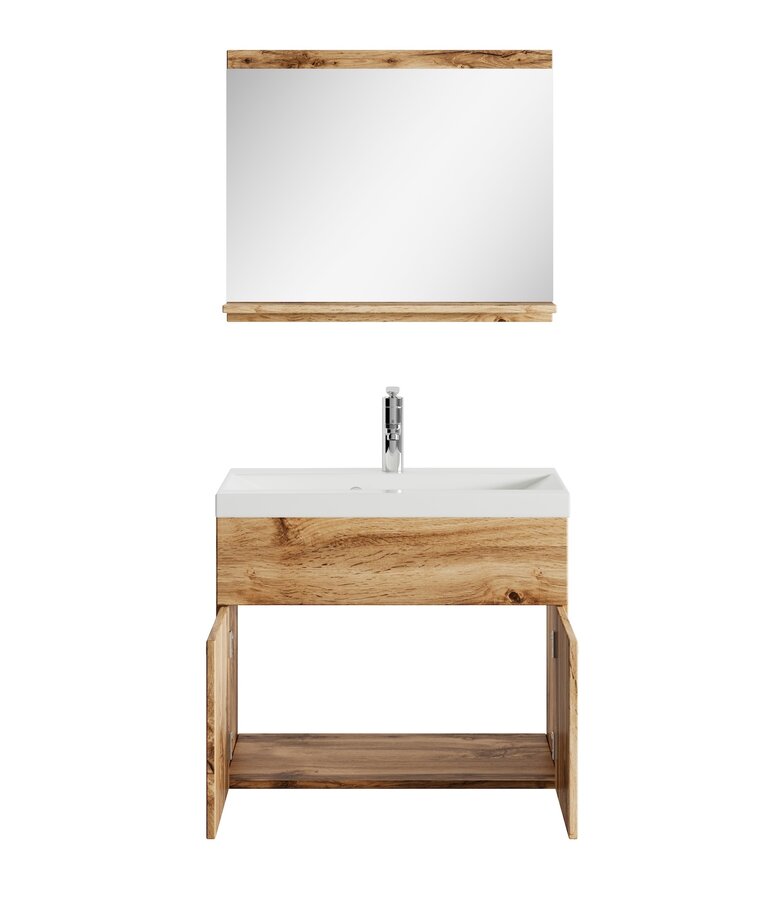 Badkamermeubel Montreal 02 60cm met spiegel - eiken