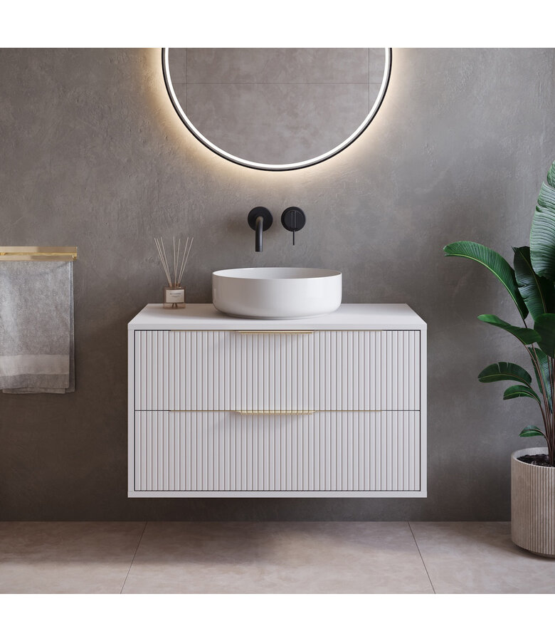 Wastafelkast Rimini - 80 x 46 x 46 cm - wit