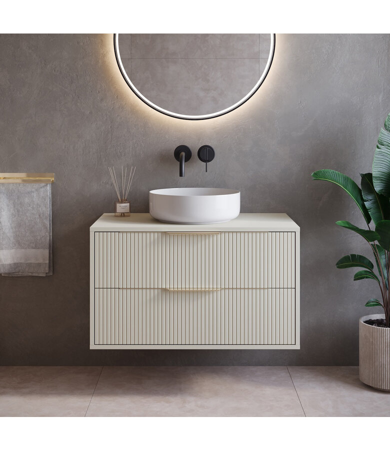 Wastafelkast Rimini - 80 x 46 x 46 cm - beige