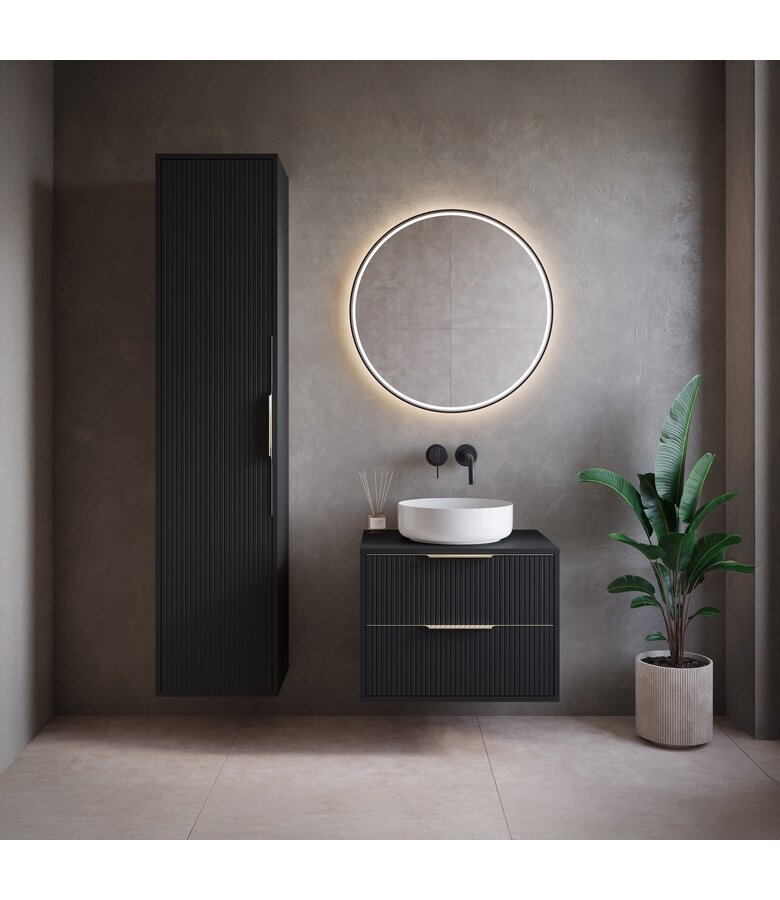 Wastafelkast Rimini - 60 x 46 x 46 cm - mat zwart