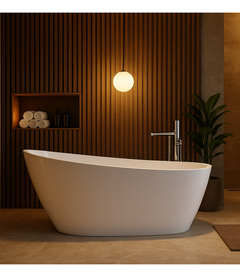 Vrijstaand ligbad Andes 170 x 80 x 72 cm - wit