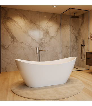 Vrijstaand ligbad Alegre - 170 x 78 x 68 cm - wit