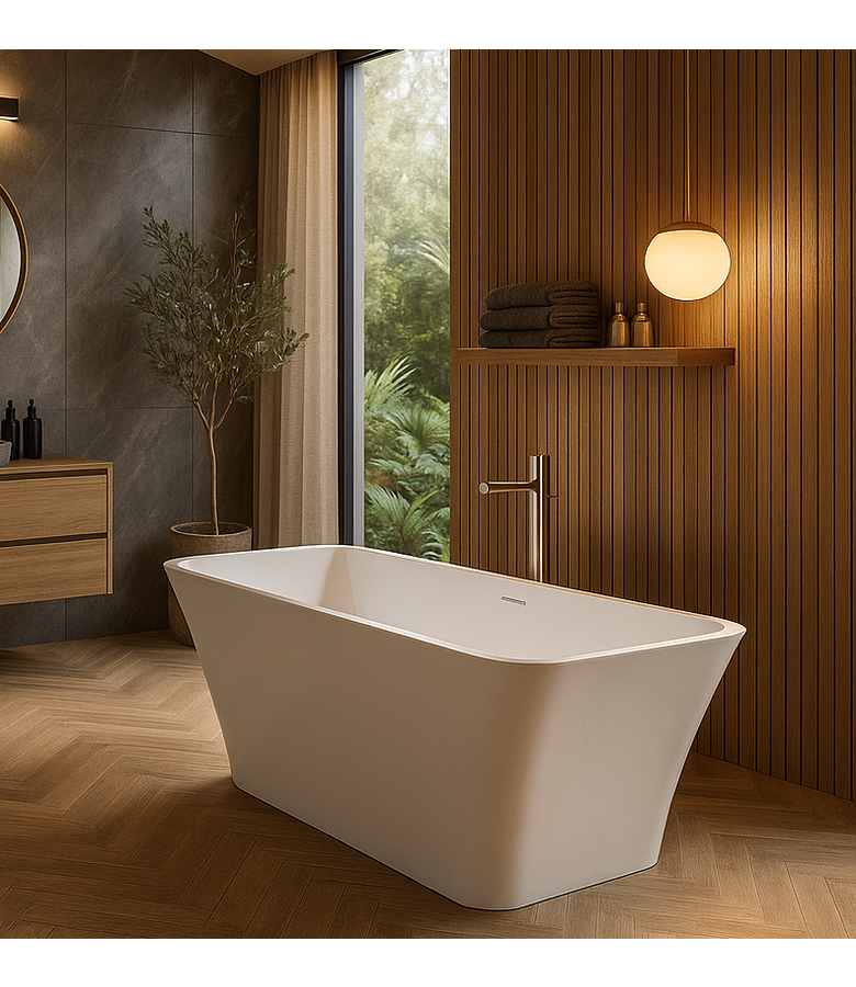 Vrijstaand ligbad Lily 170 x 75 x 58 cm - wit