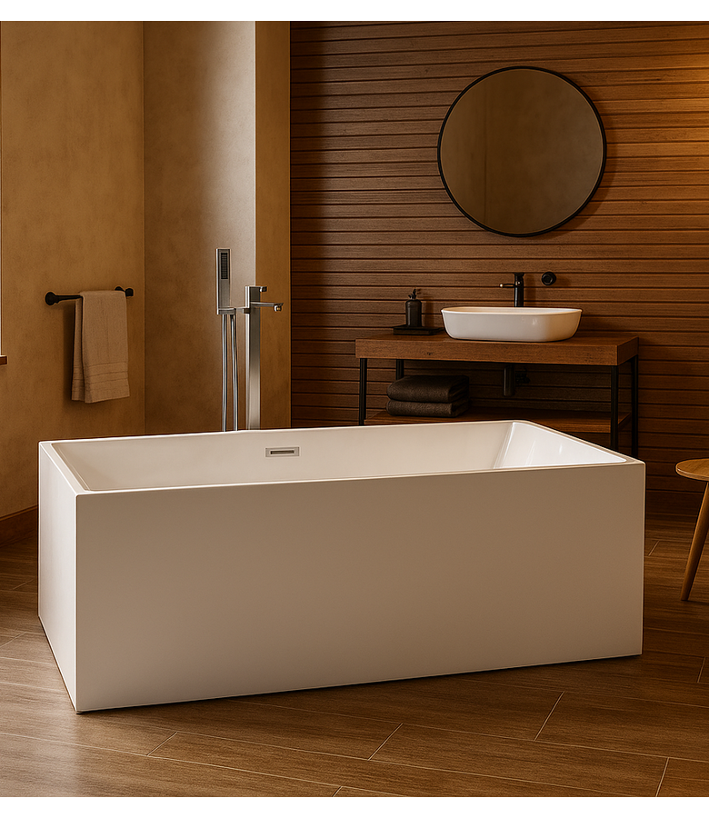 Vrijstaand ligbad Akaro 170 x 80 x 58 cm - wit