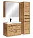 Badkamermeubel Etna 60cm complete set met spiegelkast - eiken