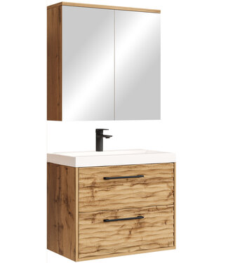 Badkamermeubel Etna 01 60cm met spiegelkast - eiken