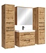 Badkamermeubel Etna 60cm XL complete set met spiegelkast - eiken