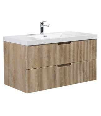 Badkamermeubel Thermis 100cm - licht eiken