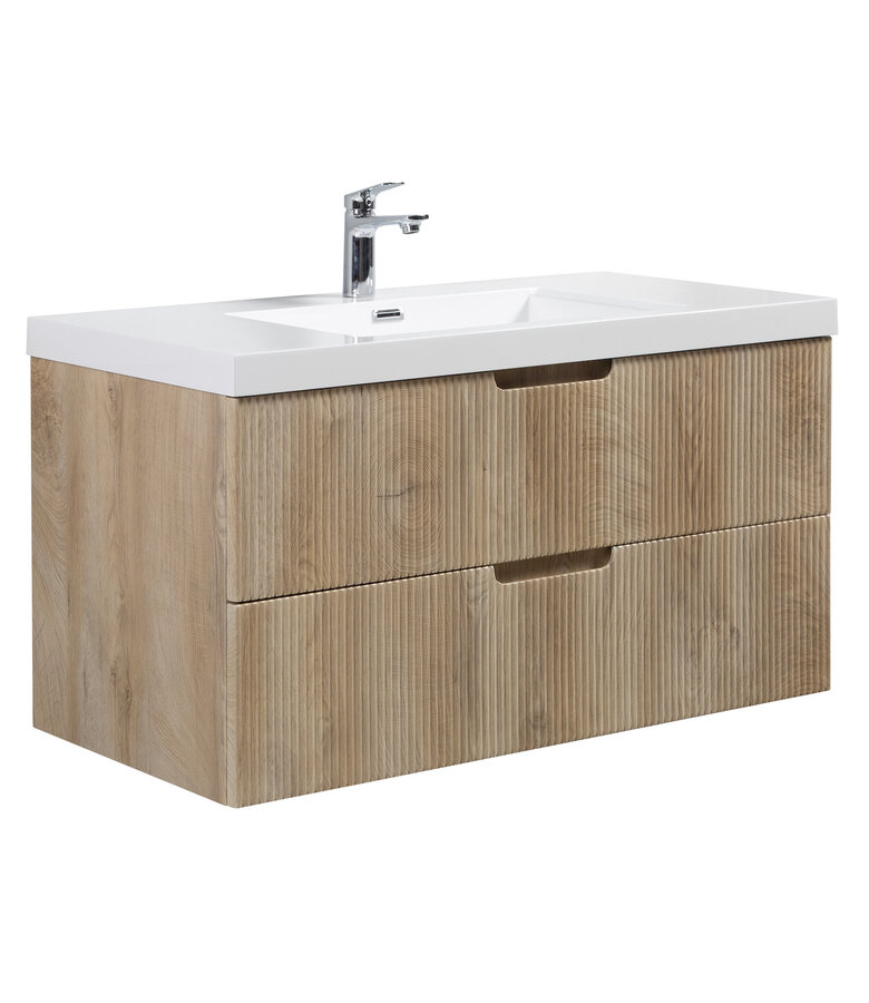 Badkamermeubel Thermis 100cm - licht eiken