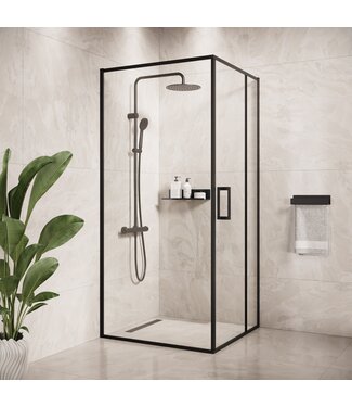 Douchecabine Belize 90 x 90 x 190 cm - zwart - nano coating