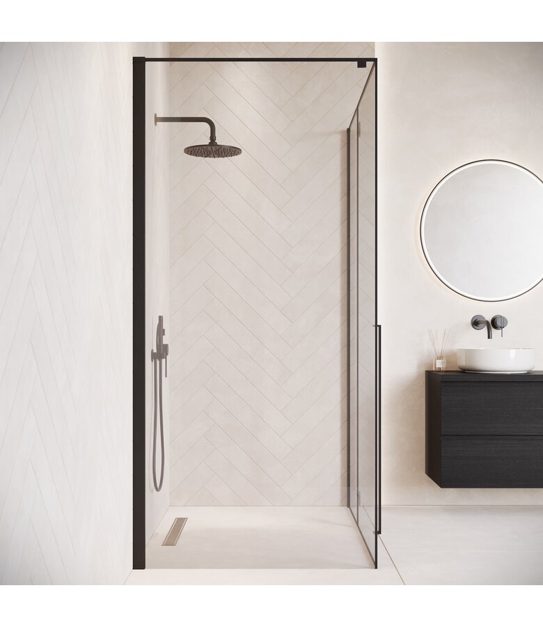 Douchecabine Vancouver 90 x 120 x 190 cm - zwart - nano coating