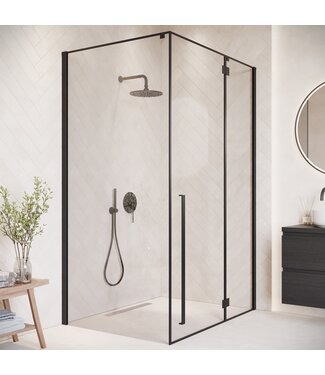 Douchecabine Vancouver 90 x 120 x 190 cm - zwart - nano coating