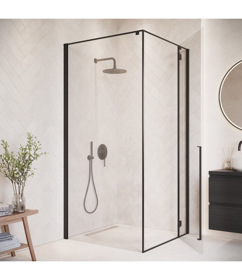 Douchecabine Vancouver 90 x 90 x 190 cm - zwart - nano coating