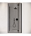 Douchecabine Vancouver 90 x 90 x 190 cm - zwart - met rookglas - nano coating