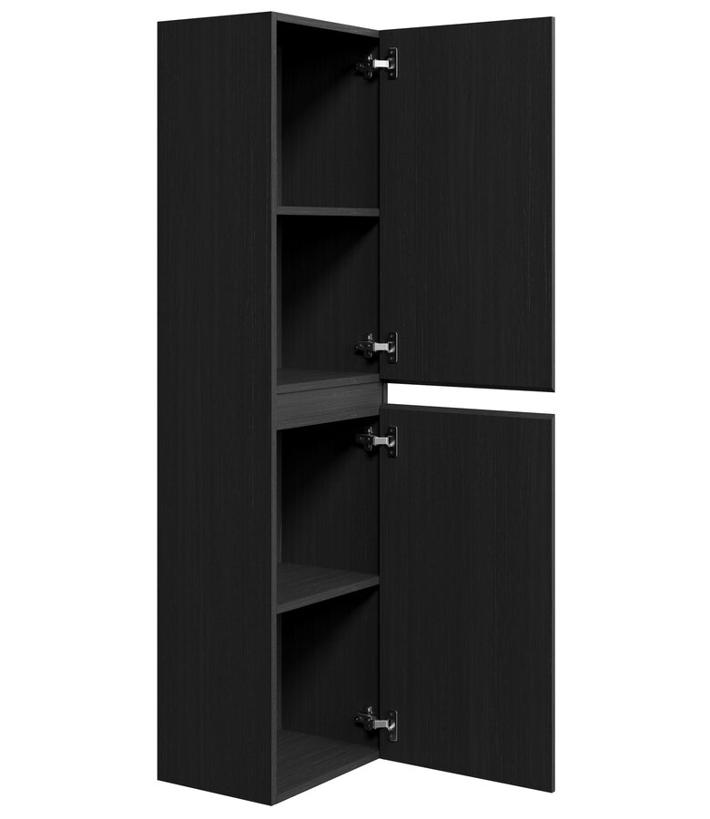 Badkamerkast Angela 40 x 30 x 150 cm - zwart houtnerf