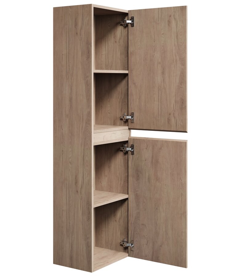 Badkamerkast Angela 40 x 30 x 150 cm - kastanje eiken