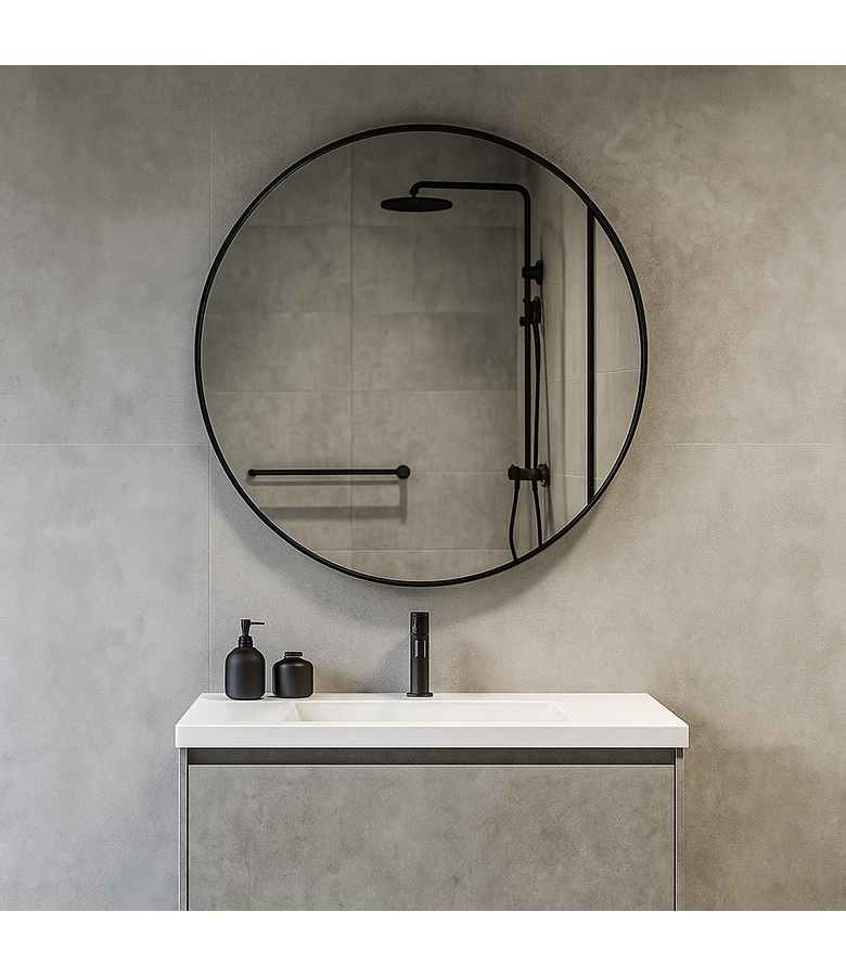 Spiegel Rubic 80 x 80 cm - zwart